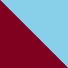 Burgundy / Sky Blue Tips