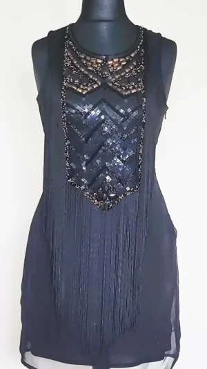 TFNL london, Art Deco Mini Dress with Fringing