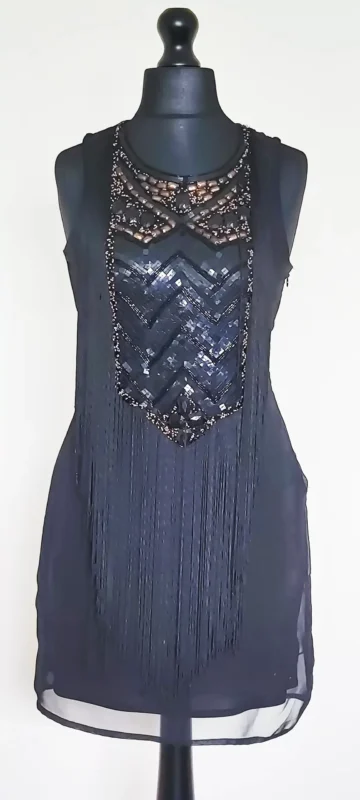 TFNL london, Art Deco Mini Dress with Fringing