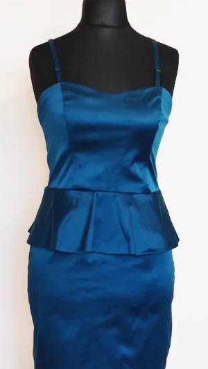 Oasis Peplum Satin Dress