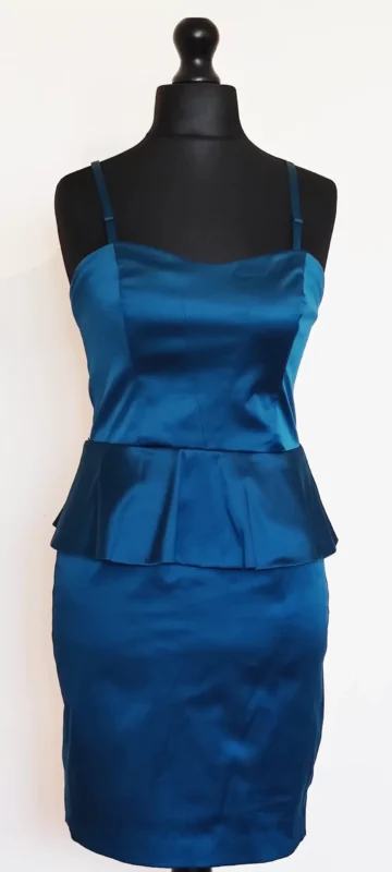 Oasis Peplum Satin Dress