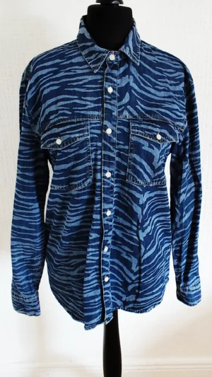 Topman Animal Print Denim Shirt