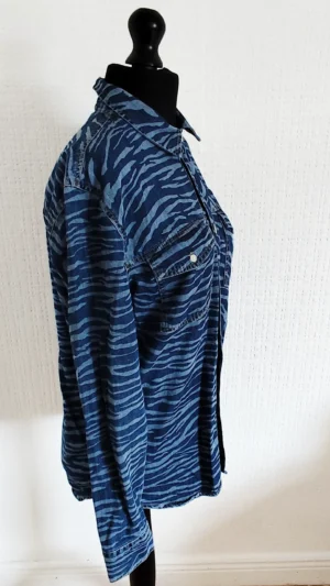 Alternative view of Topman Animal Print Denim Shirt