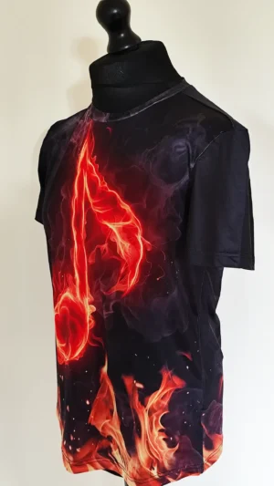 Alternative view of T-Shirt with Fiery Musical Note