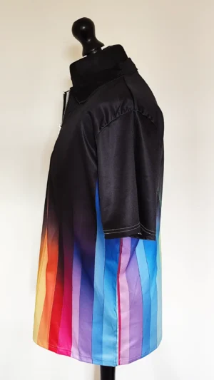 Alternative view of Rainbow Polo Shirt with Zip Collar