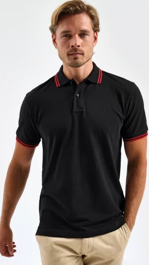 Alternative view of Asquith & Fox Tipped Polo Mens