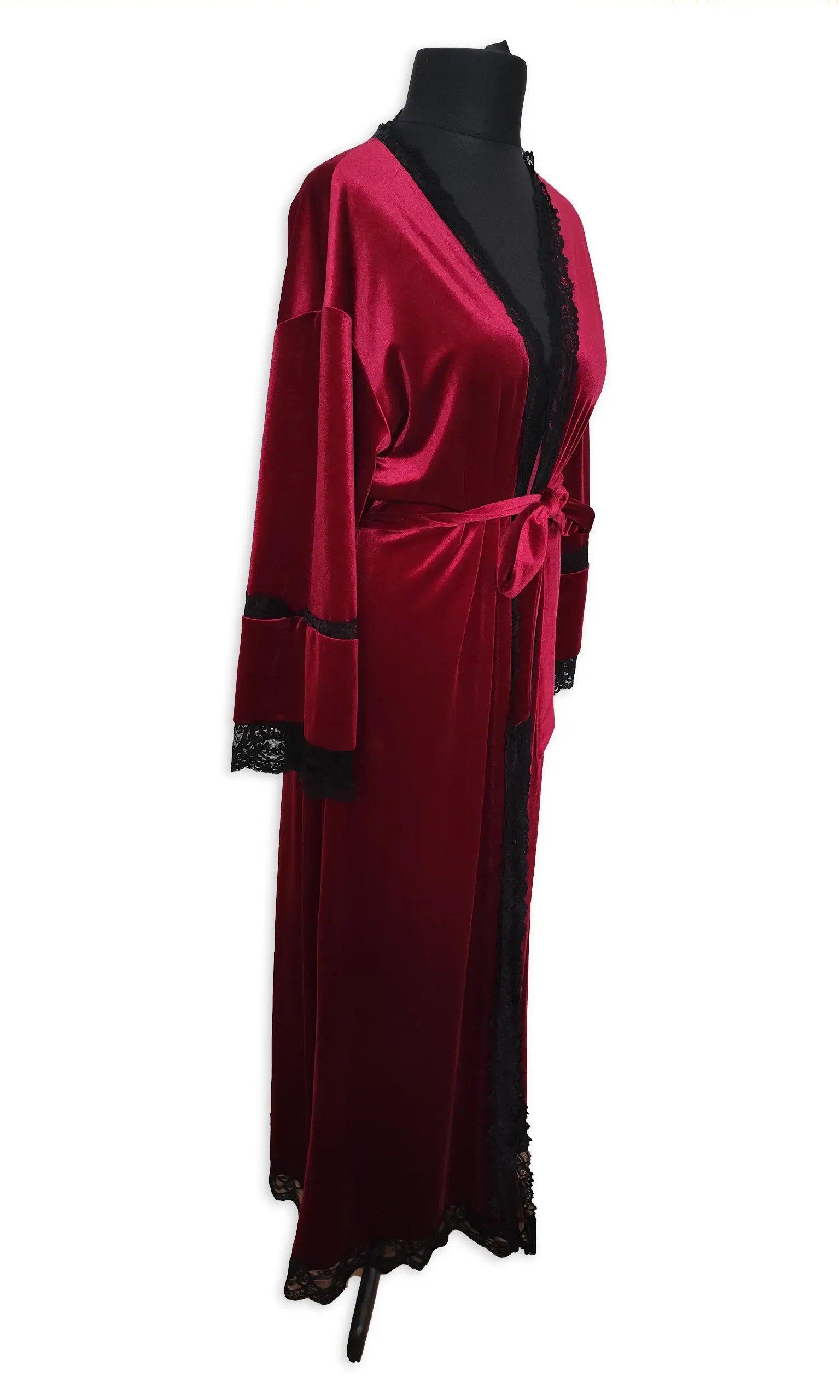 Women's Burgundy Robe - Image 2