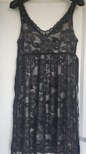 Cream and Black Cocktail Dress Size 12