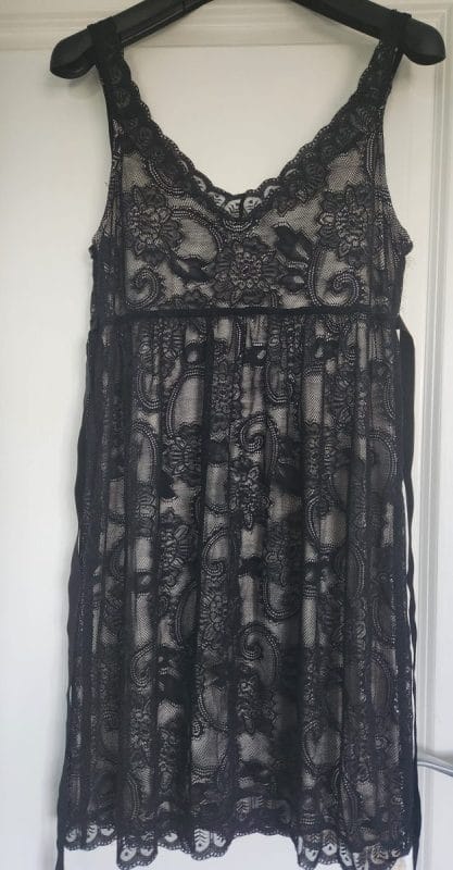 Cream and Black Cocktail Dress Size 12