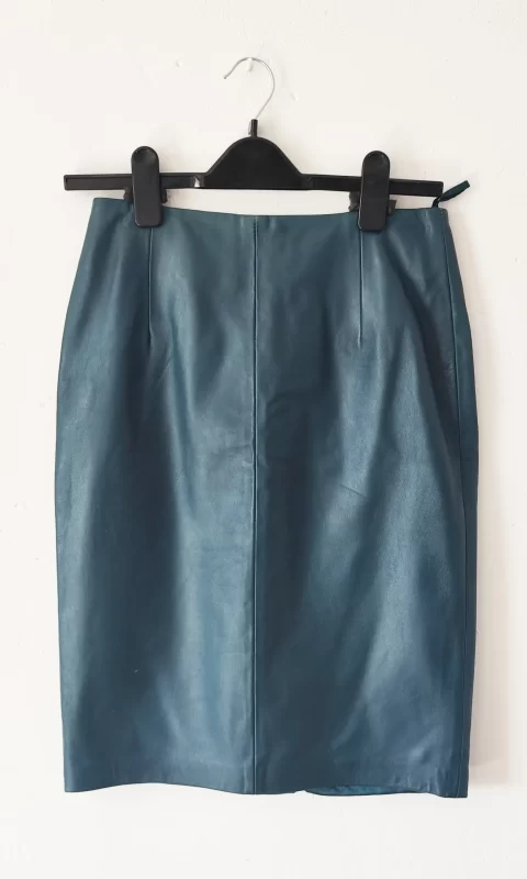 Wallace Sacks Leather Pencil Skirt